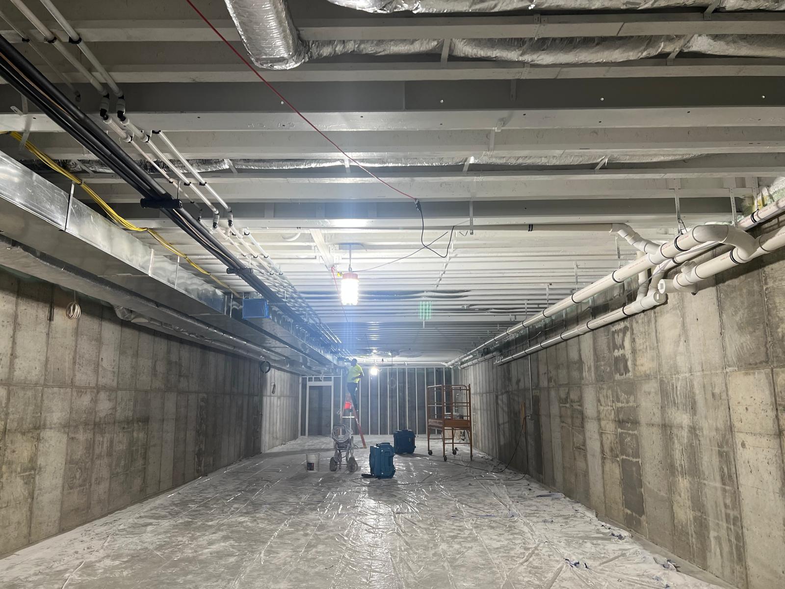 New-Construction Basement Drying