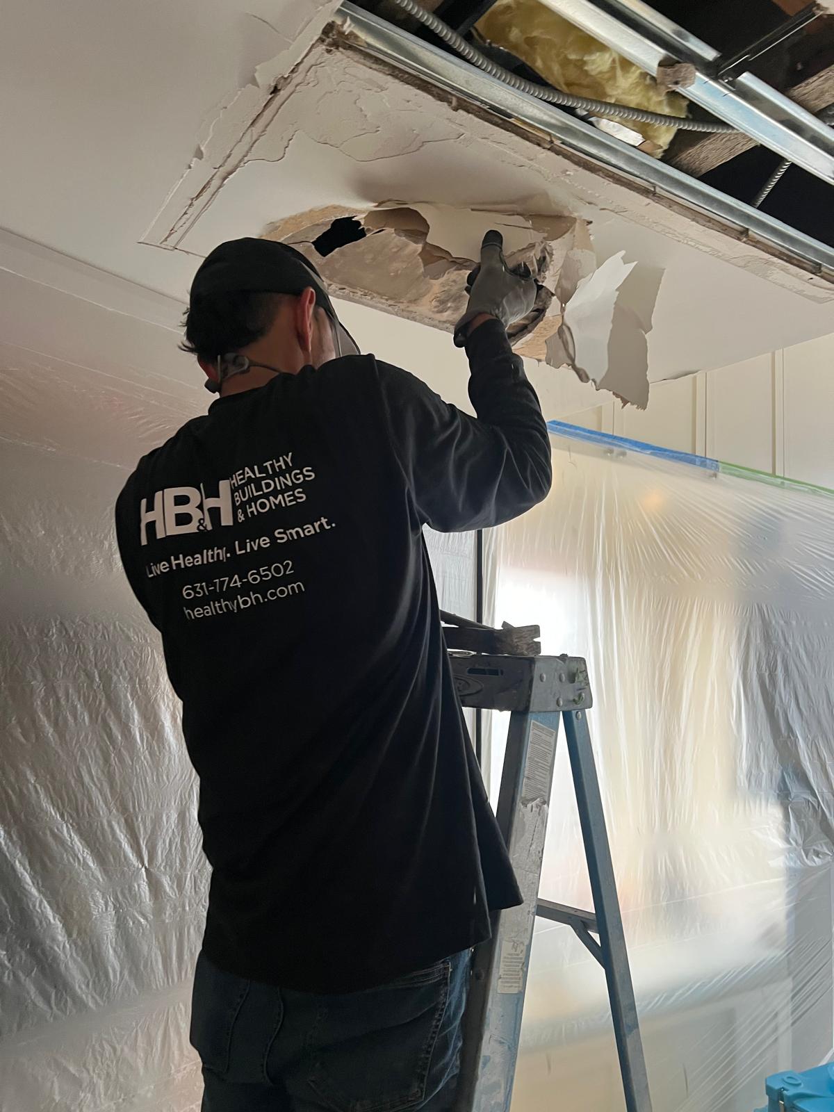 Water-Damaged Ceiling Removal