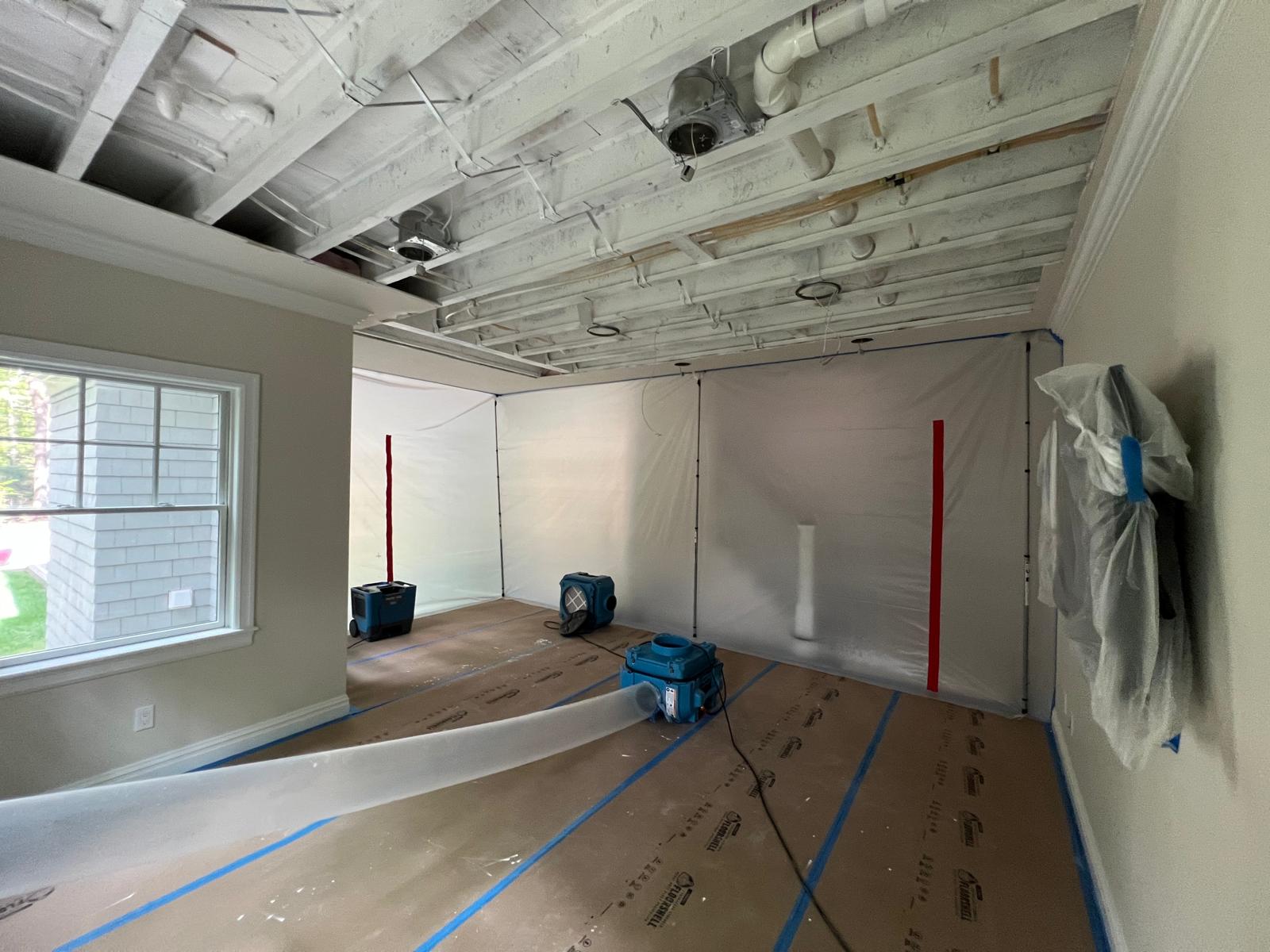 Whole-Ceiling Demolition & Drying