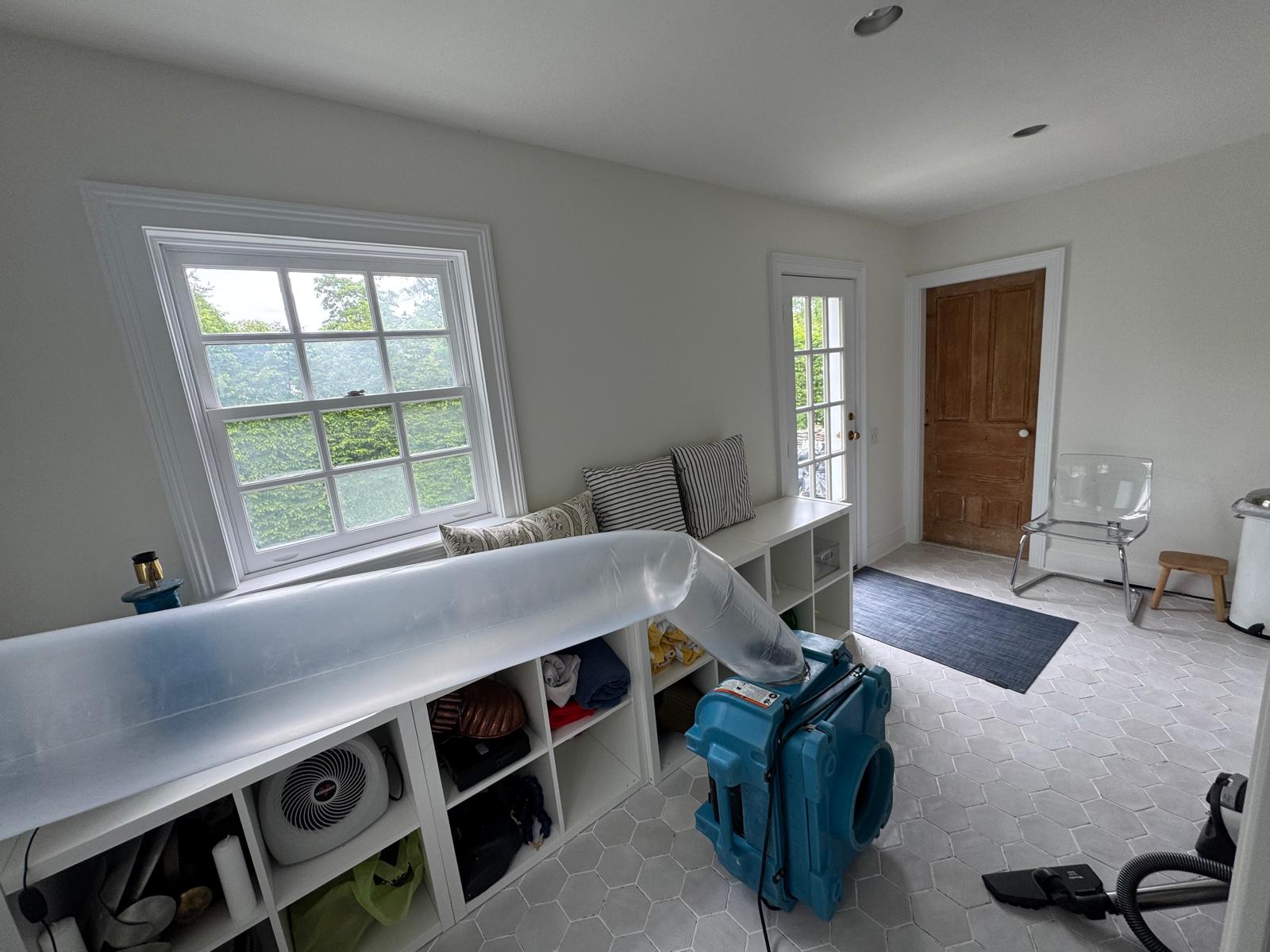 Mudroom Air Mover & Drying Project