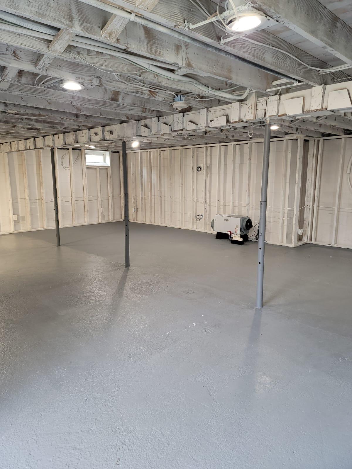 Unfinished Basement Remediation